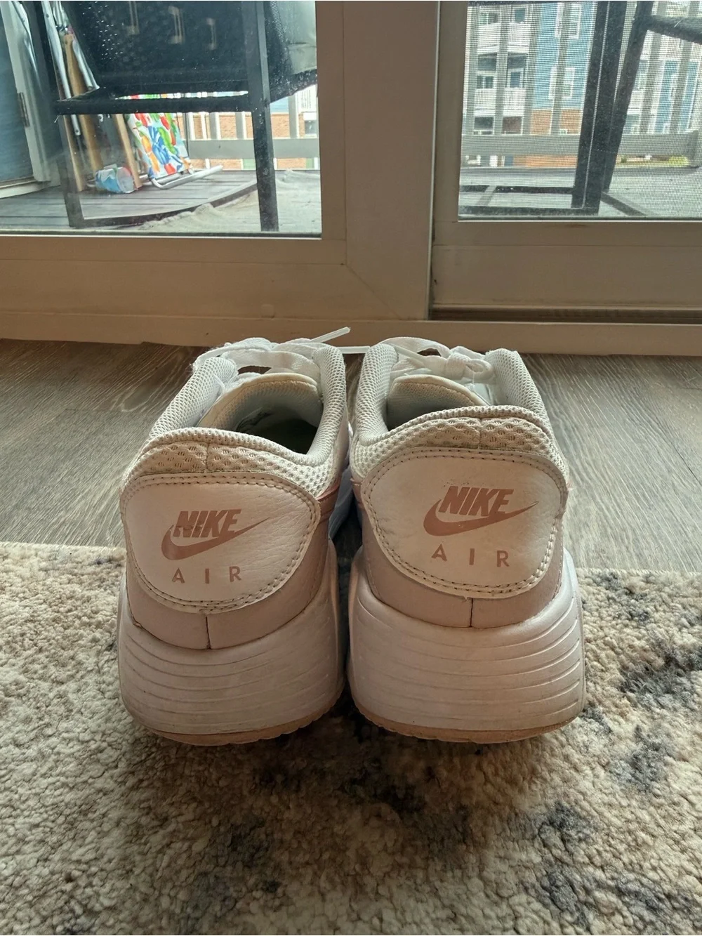 Nike Women’s Air Max Sneaker in White and Light Pink